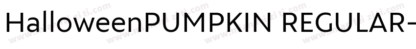 HalloweenPUMPKIN REGULAR字体转换